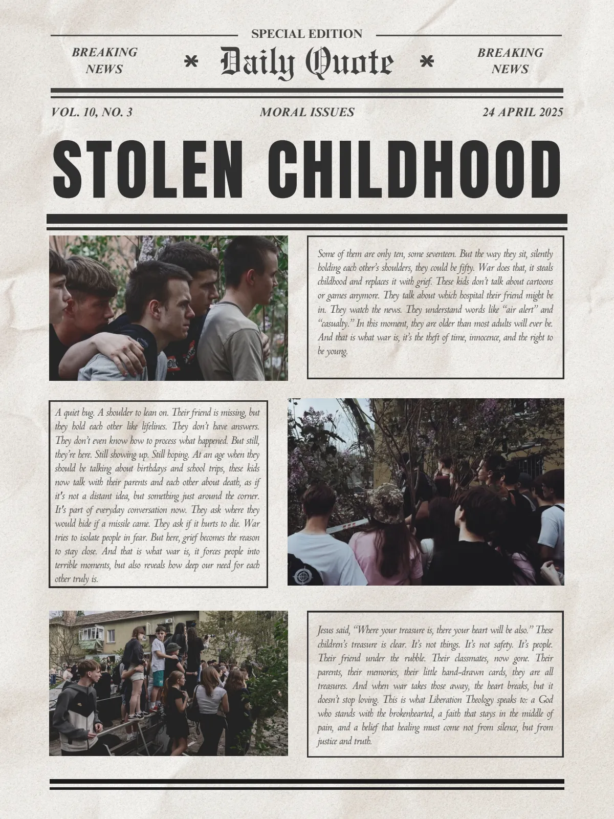 Page 3 — what war takes from children
