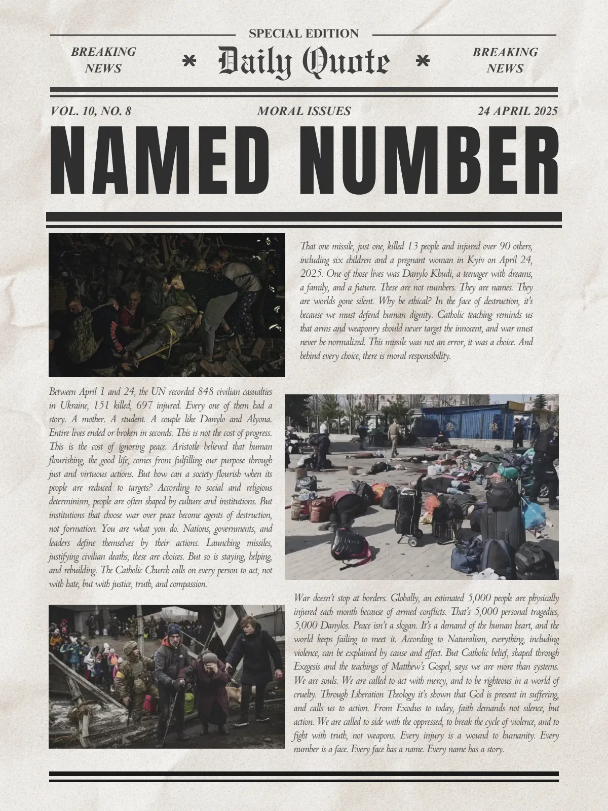 Page 8 — every number is a face, every face has a name