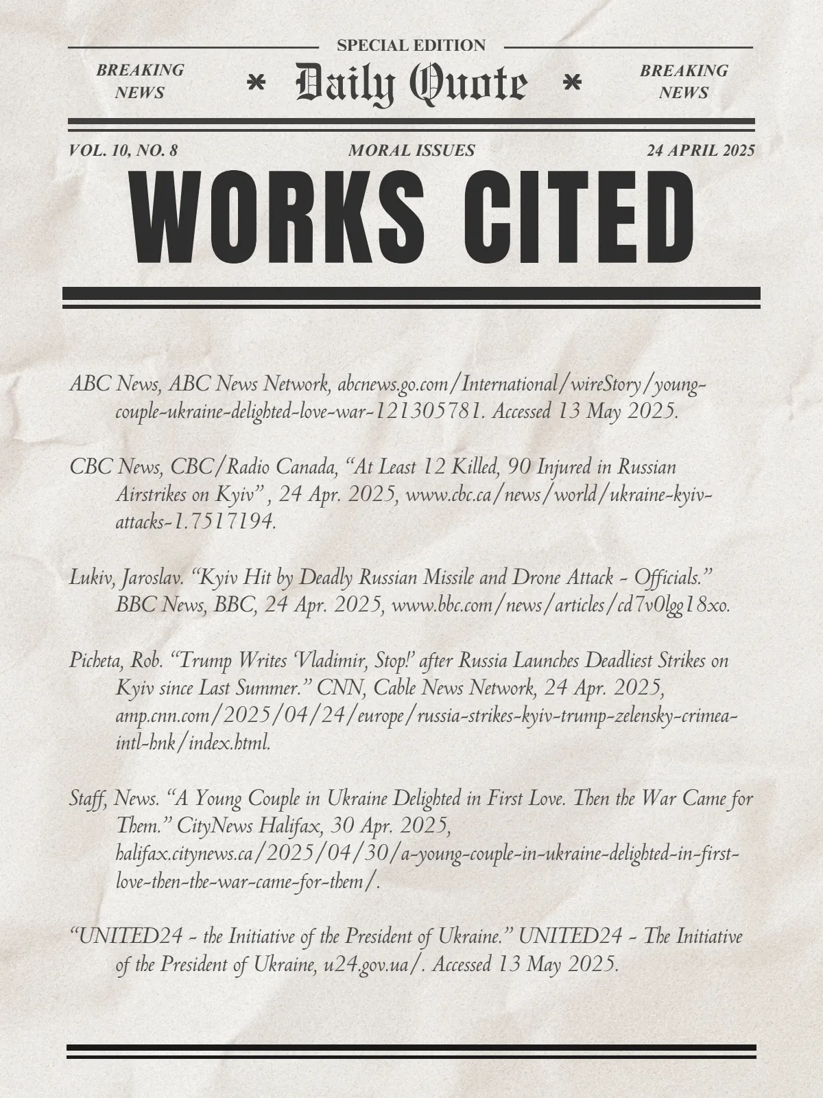 Page 9 — works cited